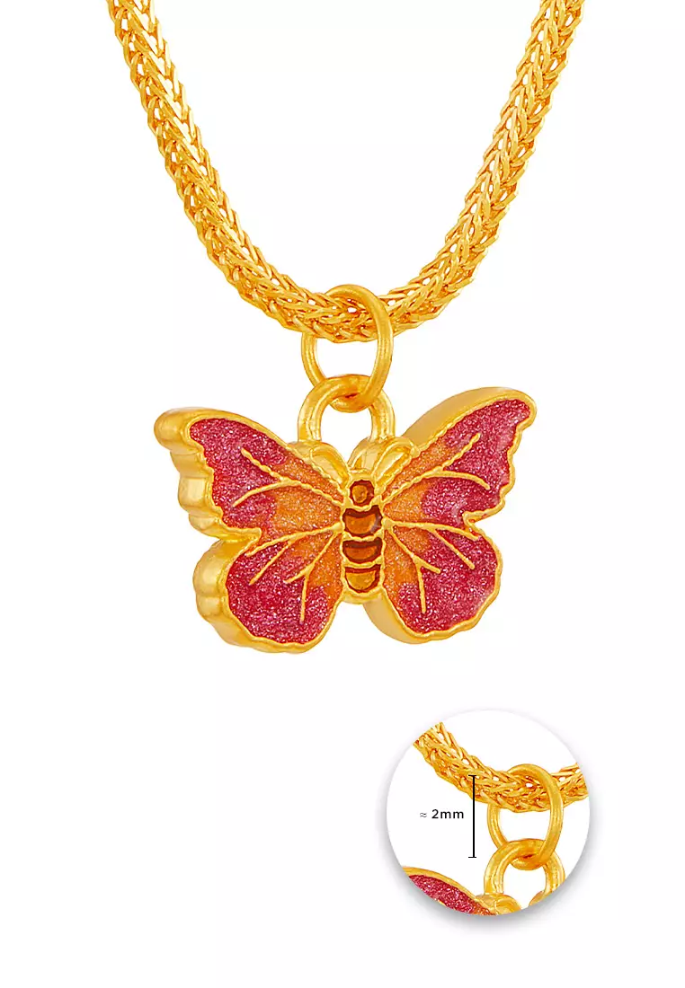 HABIB 999/24K Yellow Gold Pendant (Butterfly) 9GP01220525