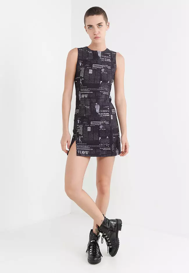Lea Short Slim Newspaper Dress