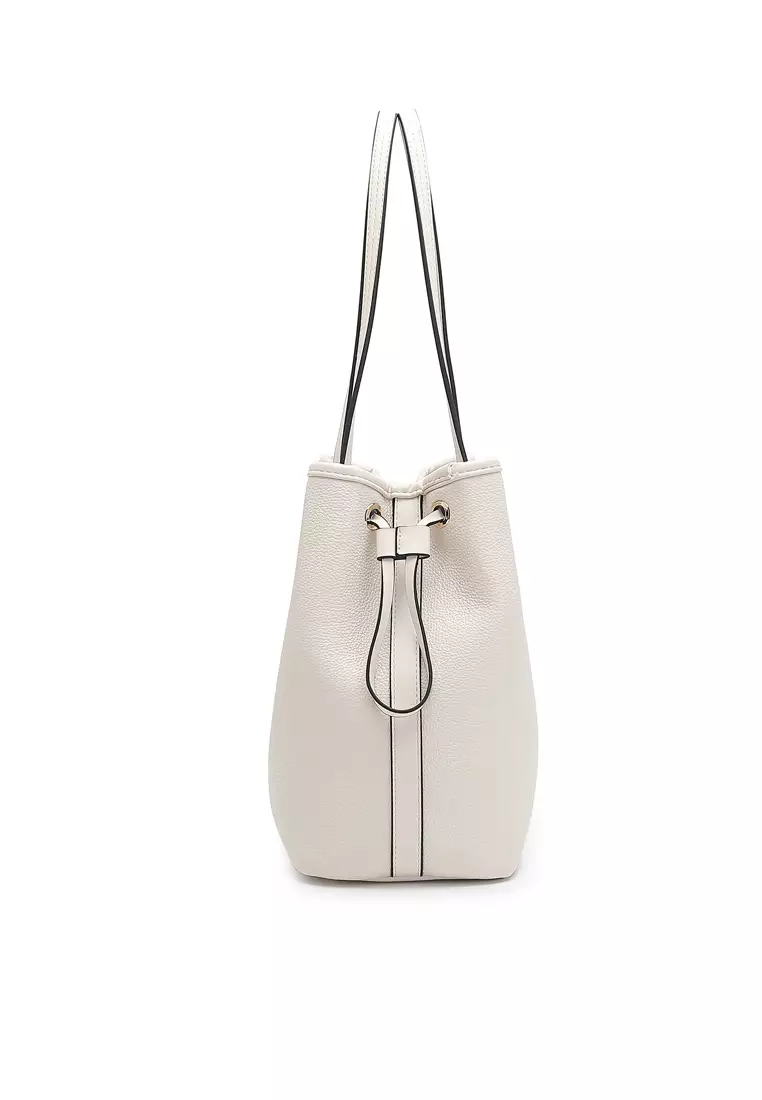 2-in-1 Tote Bag & Top Handle Bag (2-in-1 - Tas Jinjing Wanita & Tas Tangan Wanita) - Putih