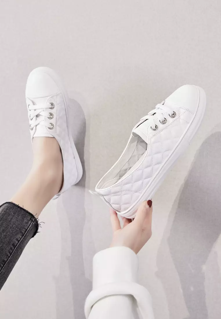 Embossed Lamb Leather Sneakers RX2128
