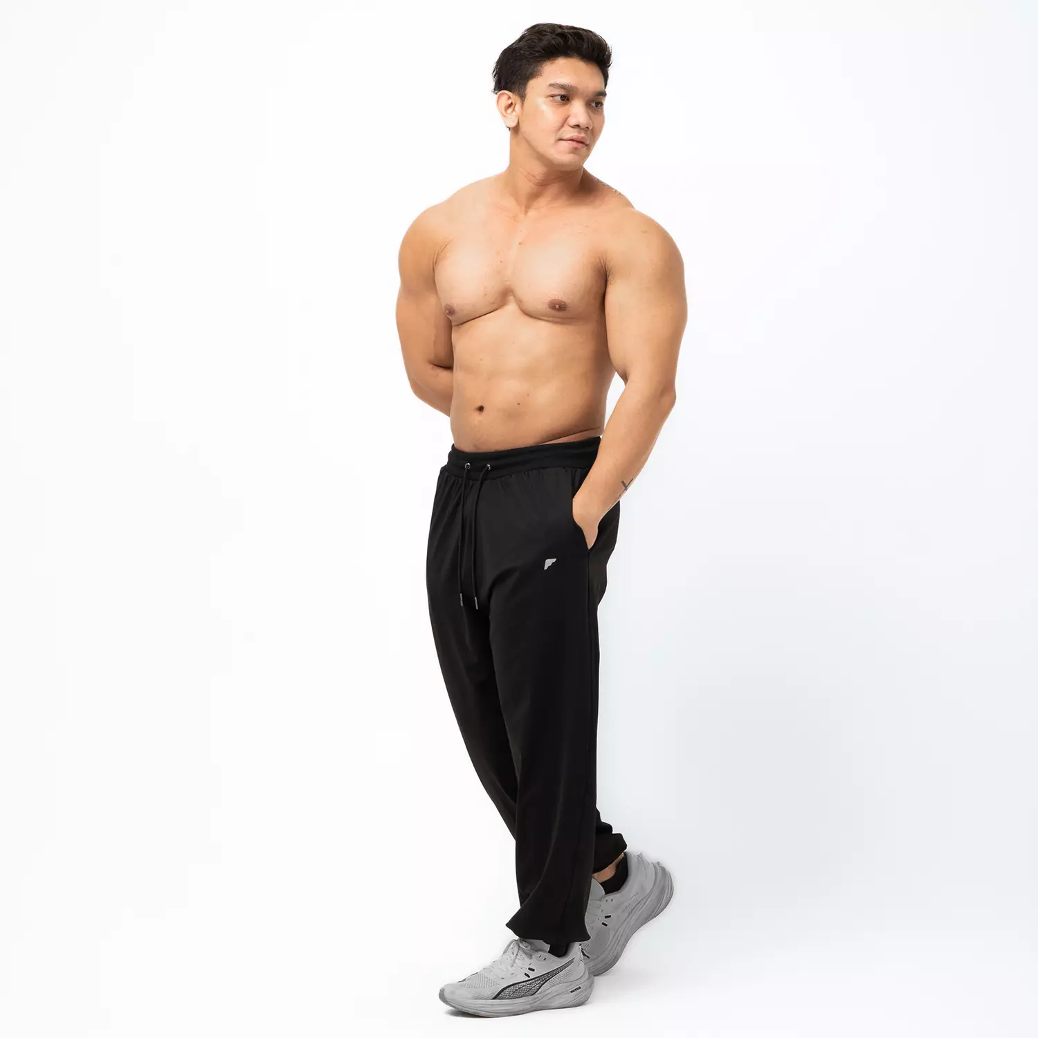 Baggy Pants Oversize Sports with Drawstring Black
