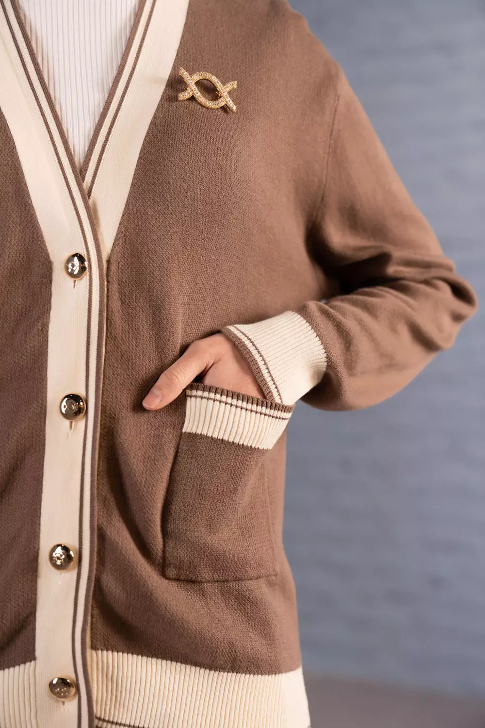 Klamby - Verra Knit Cardigan Woodsmoke