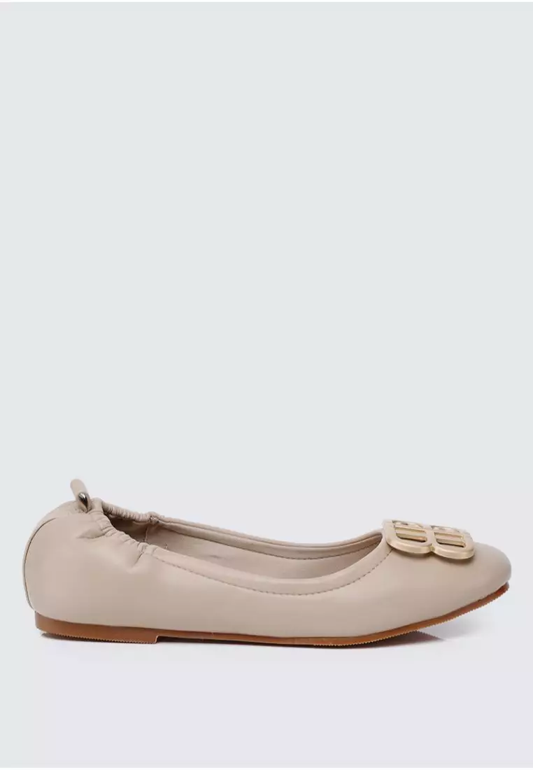 Discount on My Ballerine  shoes - SKU: My Ballerine Beth Comfy Ballerina In Taupe