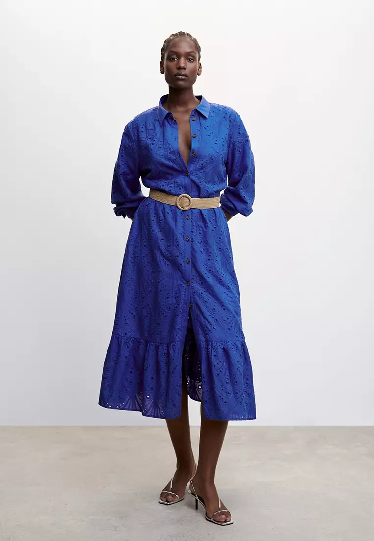 Mango denim cheap shirt dress