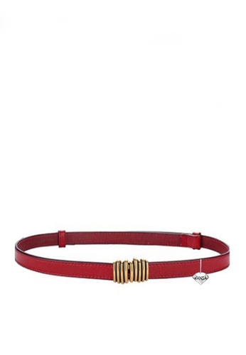 Twenty Eight Shoes red VANSA 1.8cm Simple Cowhide Relative Buckle Belt  VAW-Bt01018 1C387AC70D5D4BGS_1