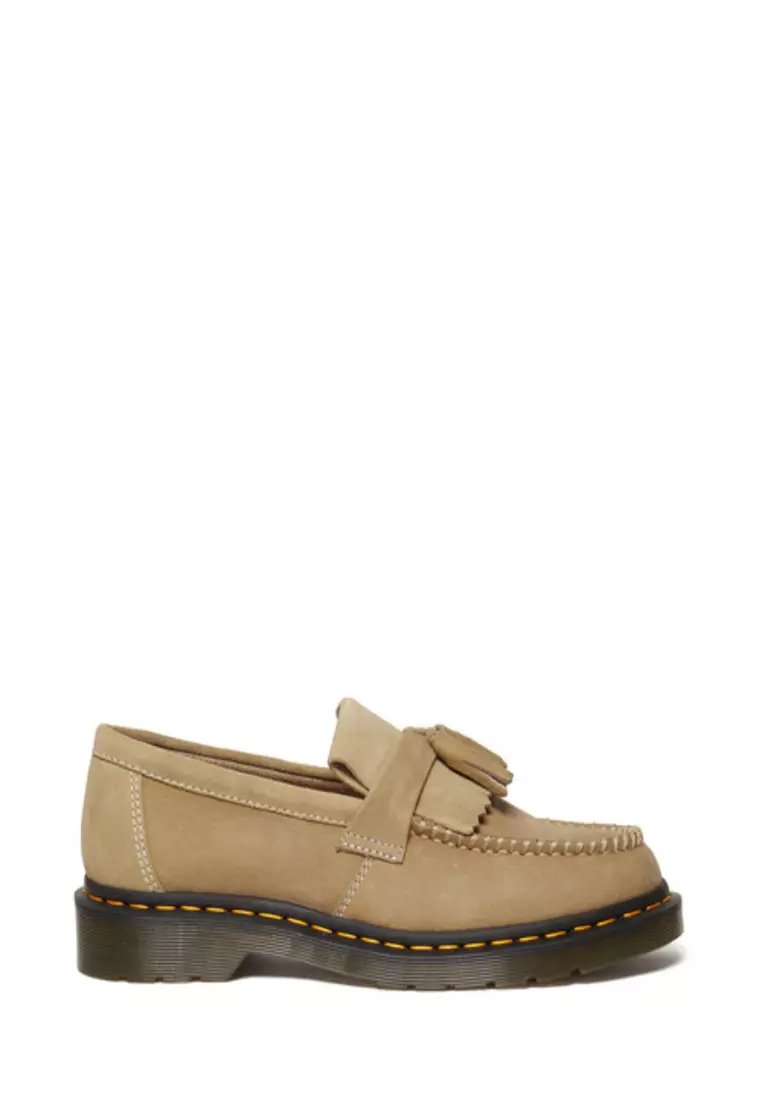 Discount on Dr. Martens  shoes - SKU: Adrian Tumbled Nubuck Leather Tassel Loafer Shoes Tan Brown Men