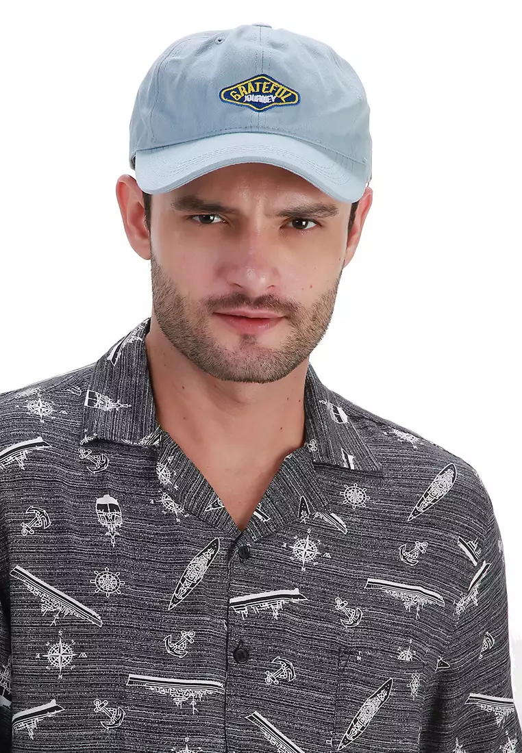 Jahari Aksesoris Fashion Pria Wanita Topi Baseball Kasual Logo Grateful Resizable Strap Material Cotton ORIGINAL - Blue