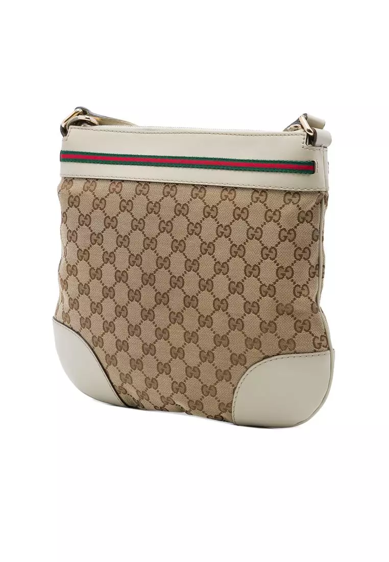 Pre-Loved Gucci Gg Canvas Web Mayfair Crossbody