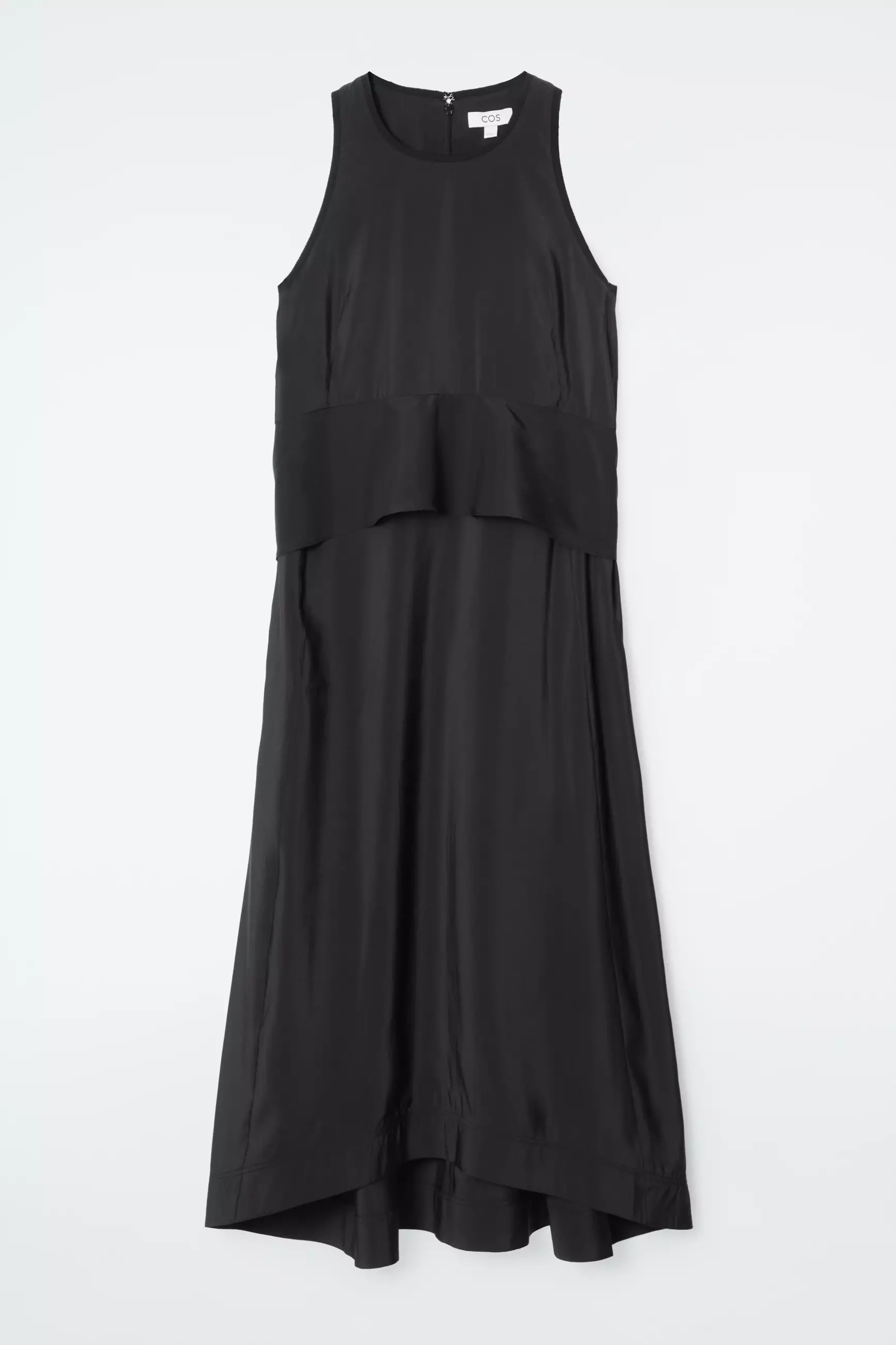 Panelled Tie-Detail Maxi Dress