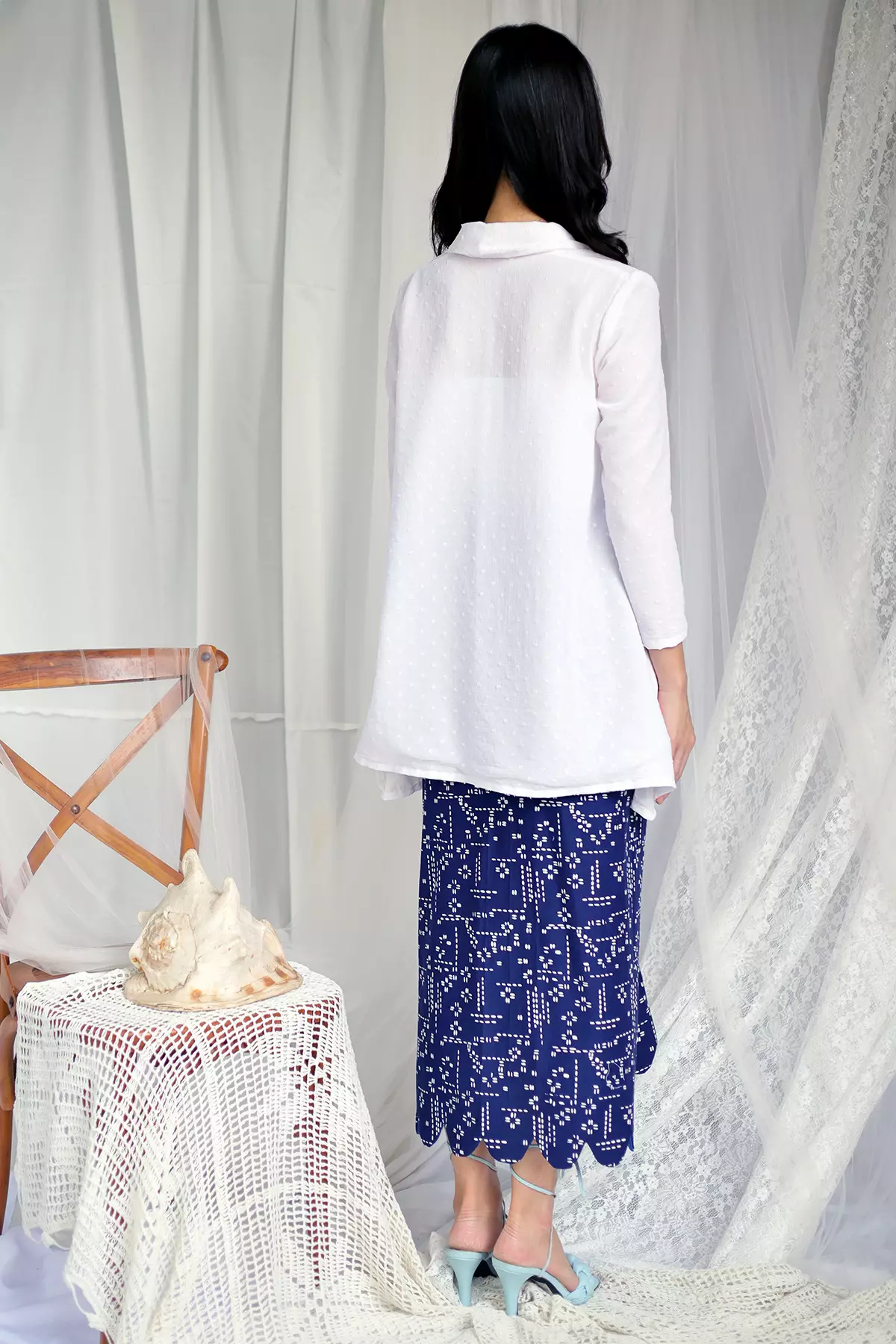 Adinda Bening Embun Kebaya Panjang Asymetris Baju Kurung Kebaya Raya