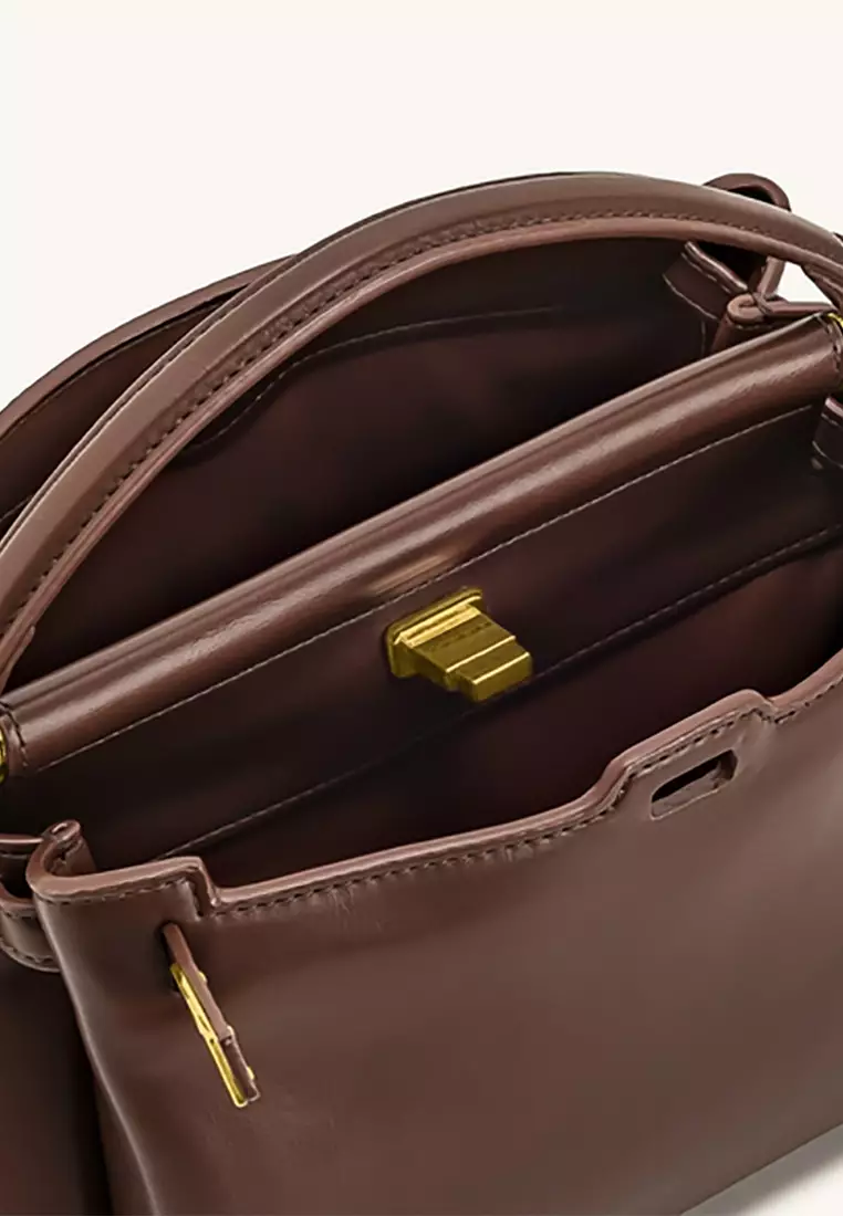 Carmen Top Handle Bag - Reddish Brown