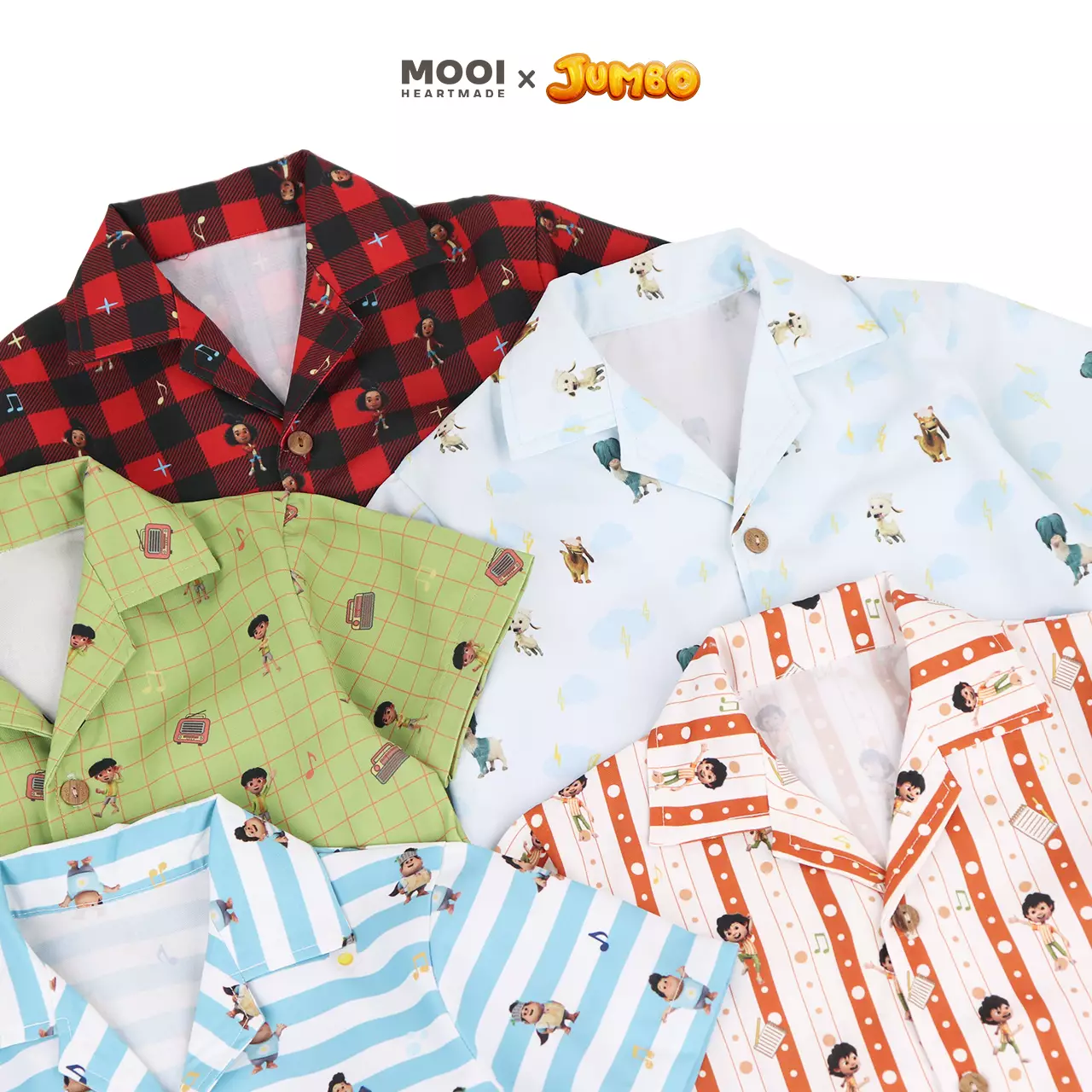 Mooi x Jumbo Kemeja Anak Laki - Laki Printed Shirt - Mbek