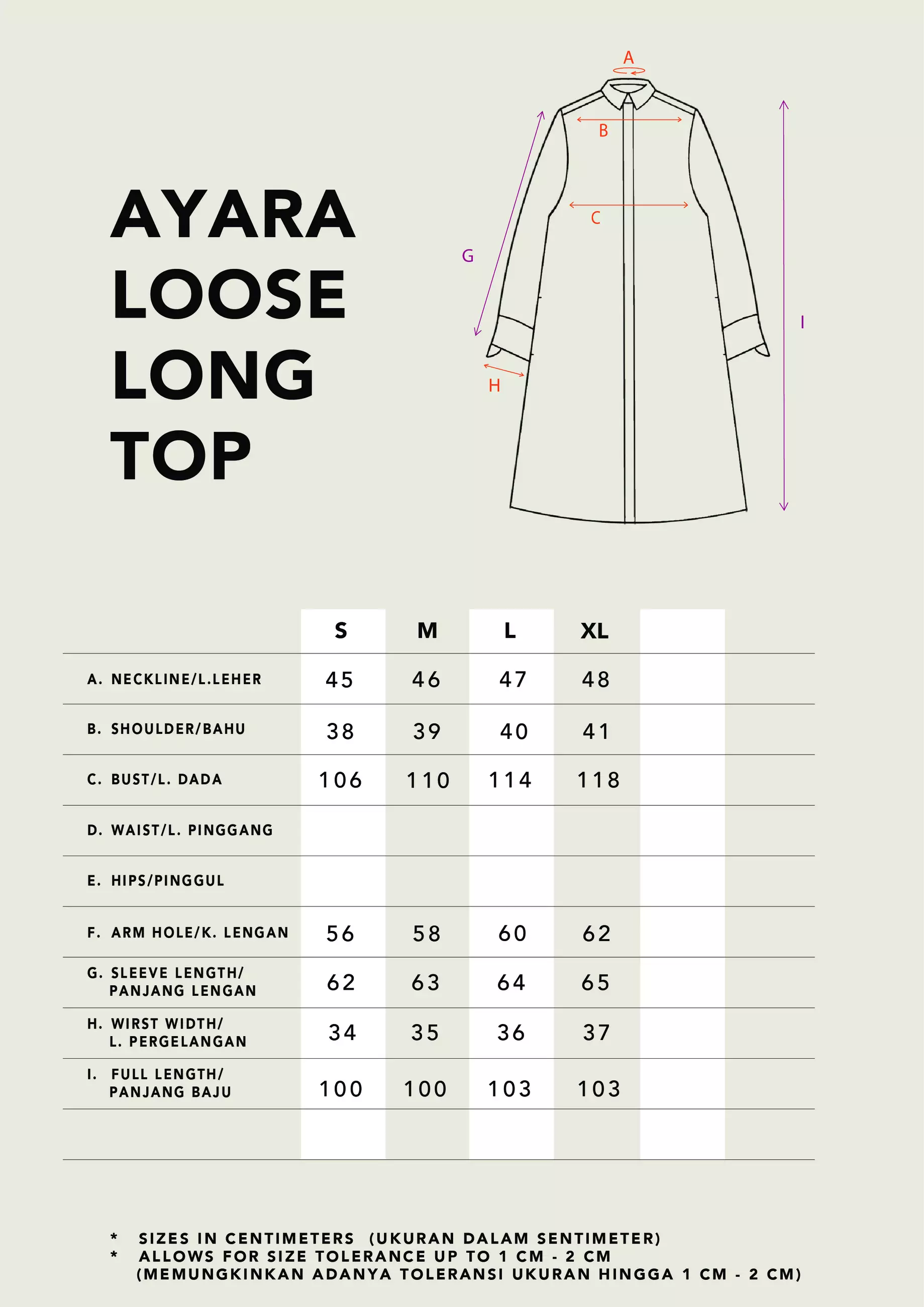 Kami Ayara Loose Long Top Black