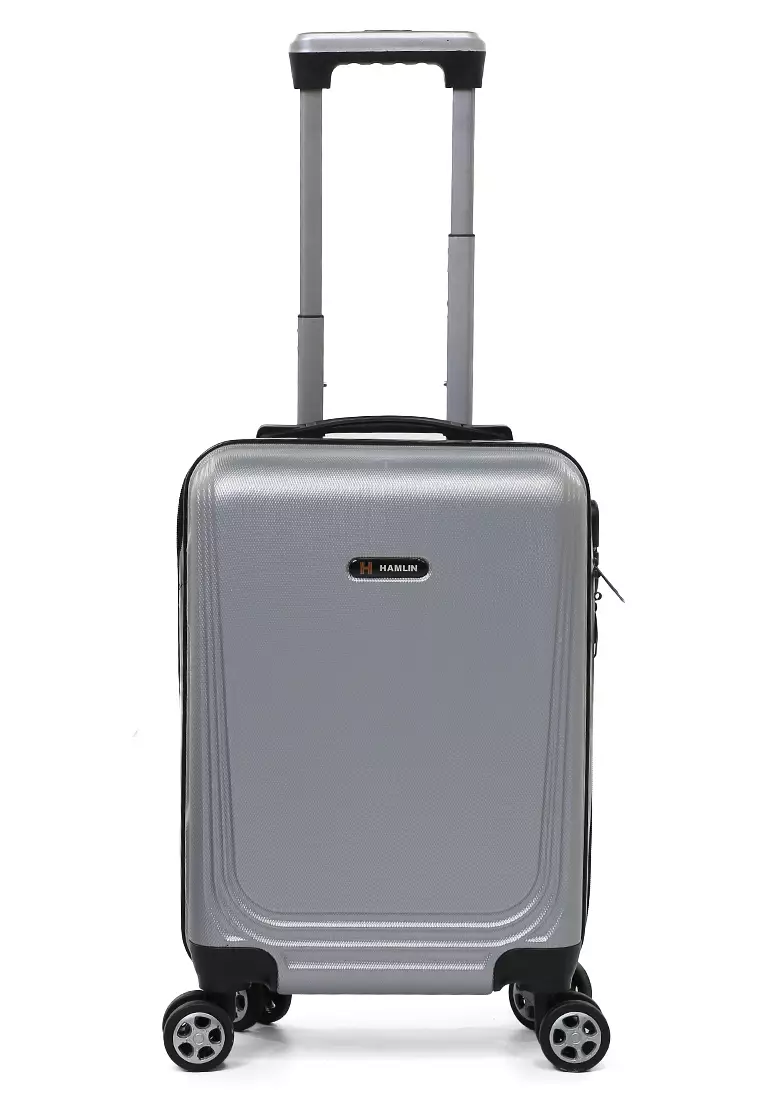 Caroline Koper Hardcase Unisex Size 18 Inch Tas Travel Large Compartment Material ABS+PVC Coated ORIGINAL - Gray