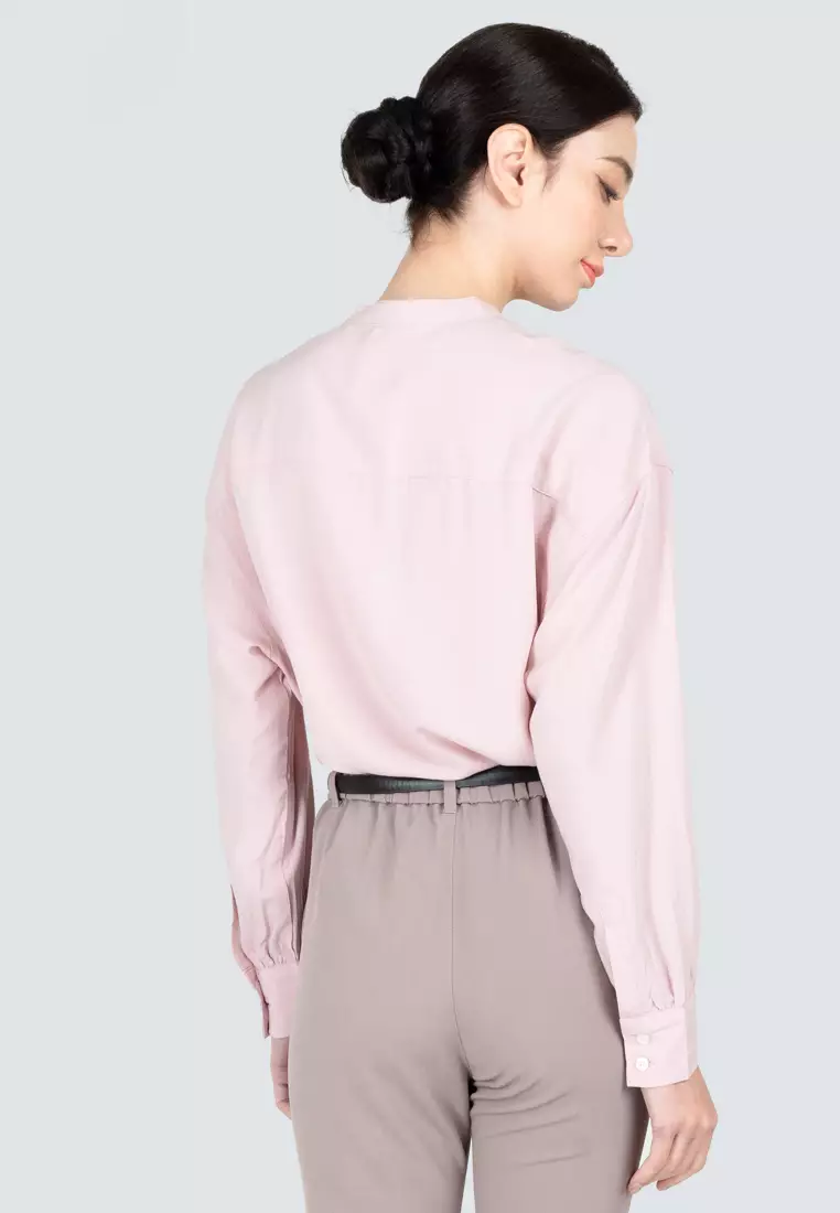 Polo Haus - Women’s Mandarin Collar Long Sleeve Shirt WBWLS004