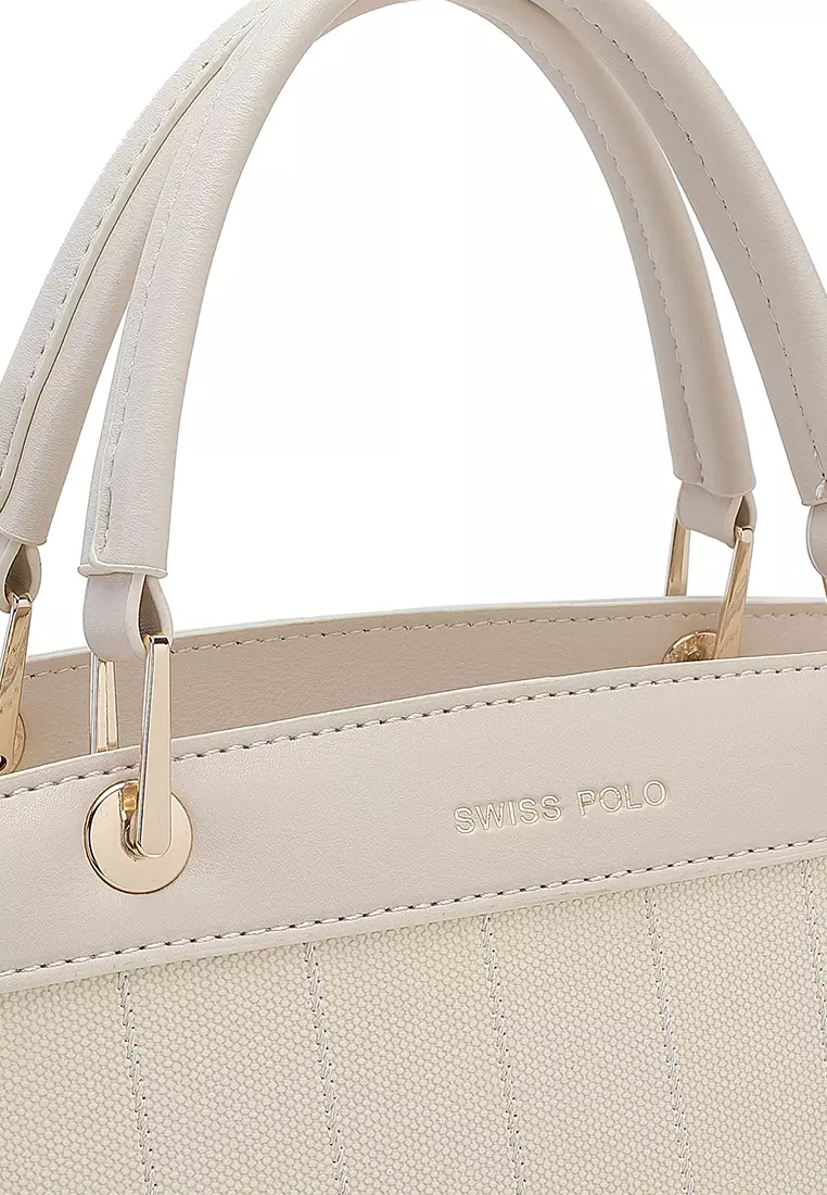 Women's Top Handle Bag / Sling Bag / Crossbody Bag / Shoulder Bag (Tas Tangan / Tas Selempang / Tas Bahu) - Krem