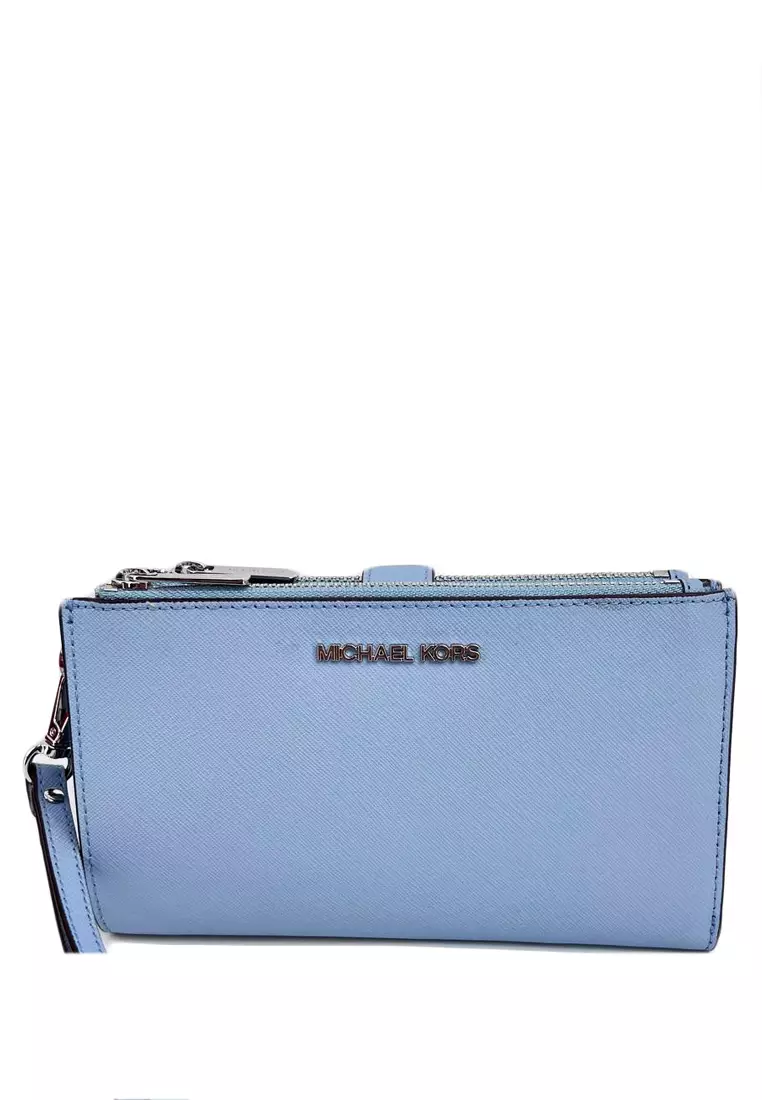 Michael Michael Kors Woman Wallet Sky Blue Size -- Soft Leather