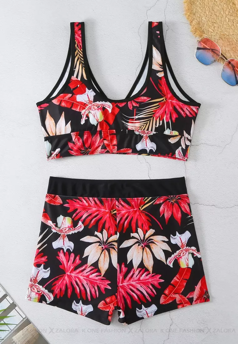 (2pcs)Sexy Printed Bikini Swimsuit
