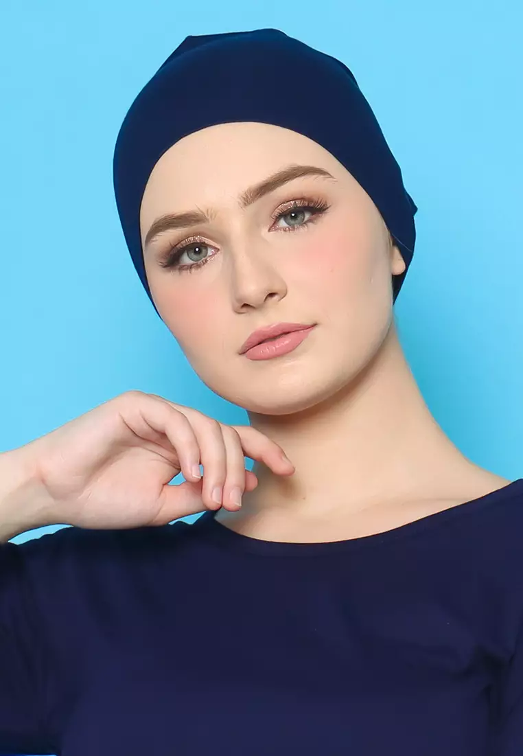 JV Hasanah Ciput Rayon Navy | Ciput Polos Rayon Adem