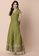 Indya green Olive Green Geo Printed Jumpsuit AE932AAB37A511GS_5