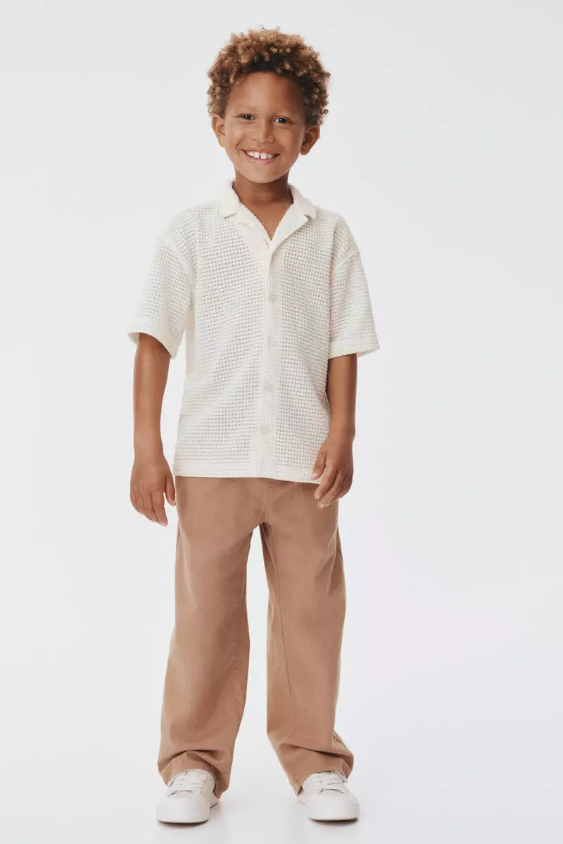Textured-knit resort shirt