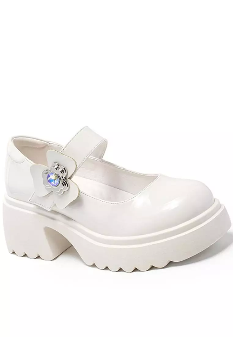 7cm Girly Leather Mary Jane Shoes MZ0623