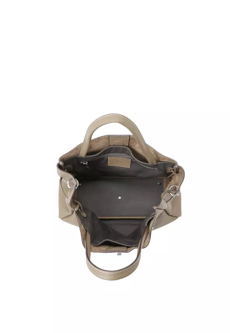 SAOIRSE Soft Structural Belt Tote Bag - Toffee