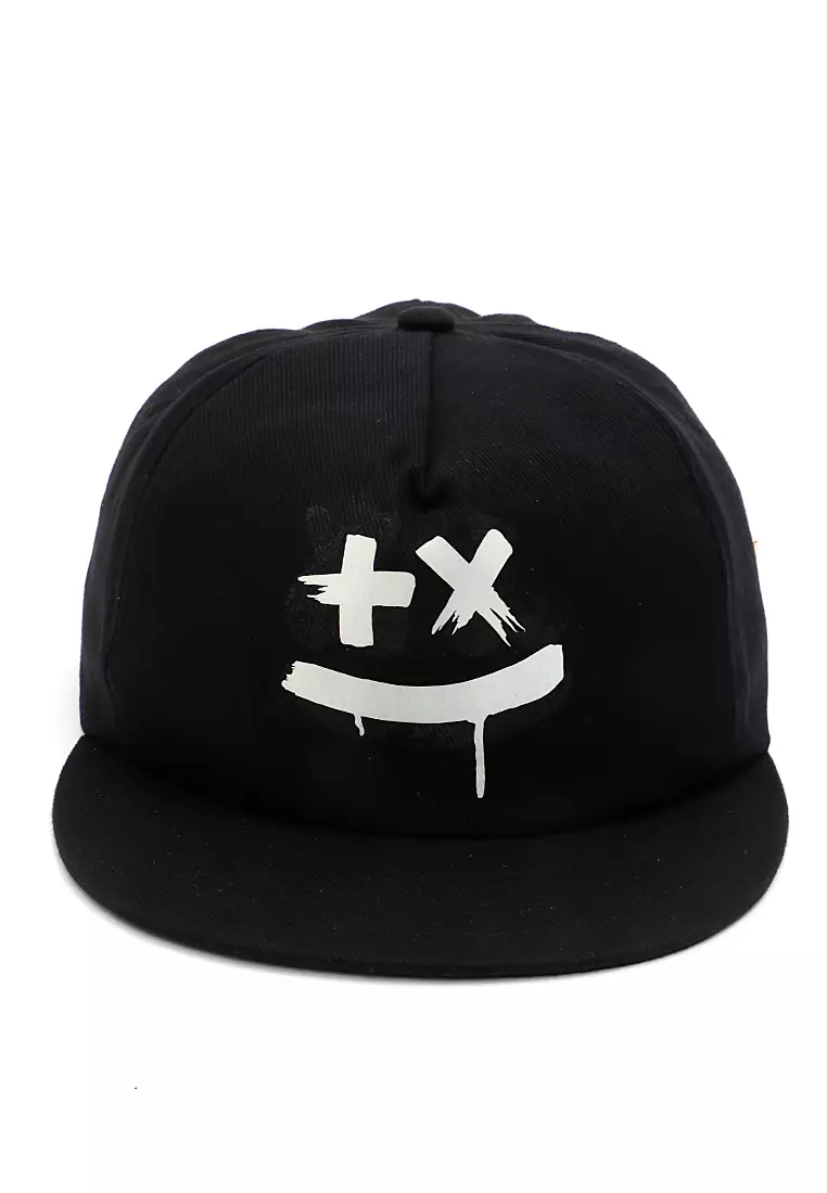 Gemp Cap Snapback Unisex Motif Garix Resizable Strap Material Cotton ORIGINAL - Black