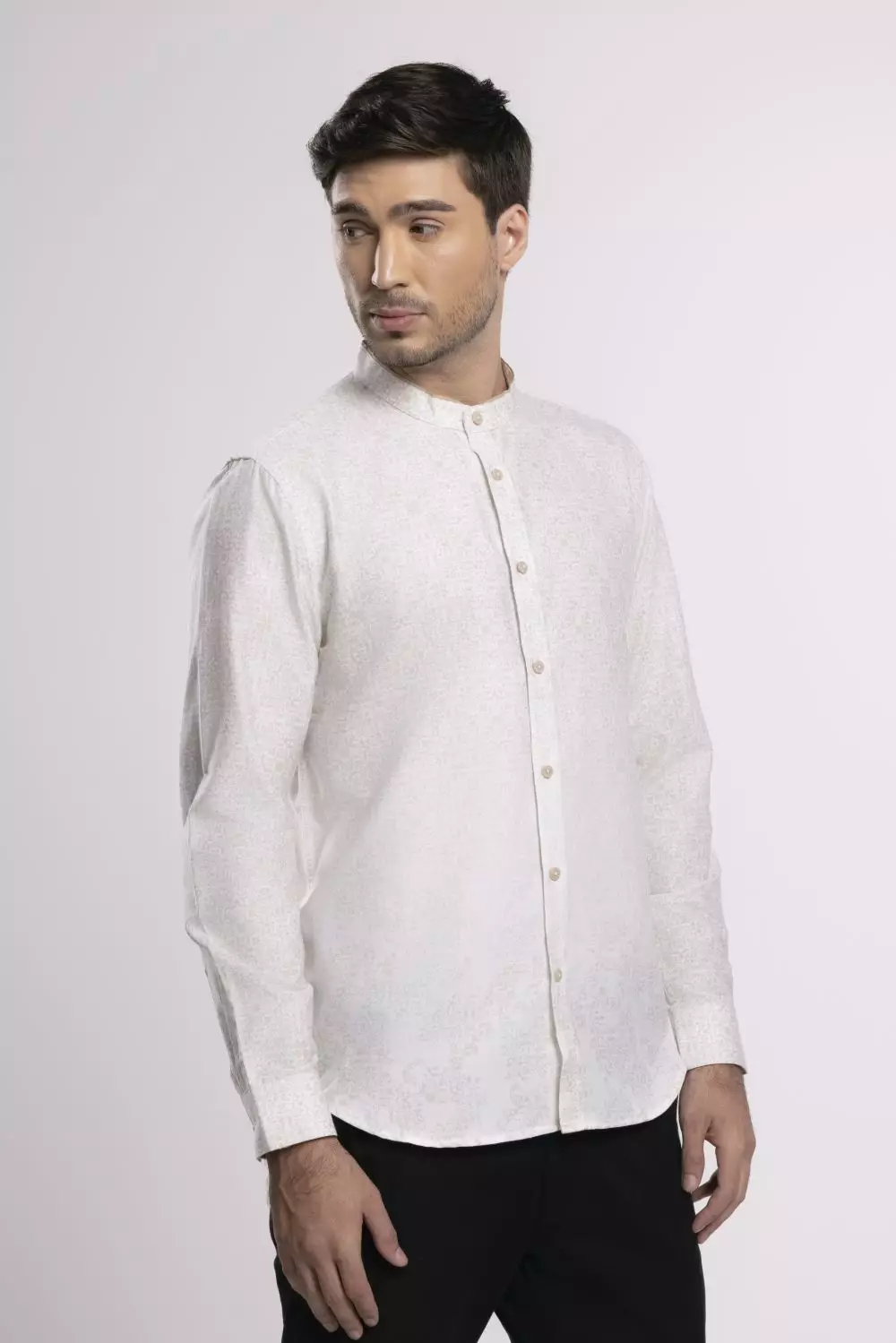 MOC x Habib Jafar Kemeja Shanghai Lengan Panjang Pria Faiz - Beige