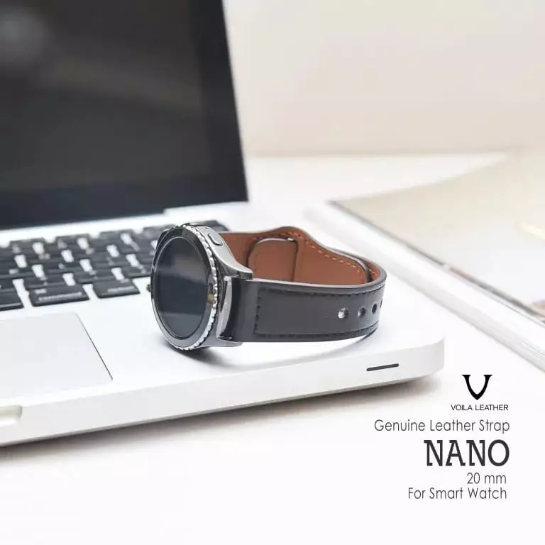 Voila Nano Genuine Leather Unisex Strap for Smart Watch 20 mm