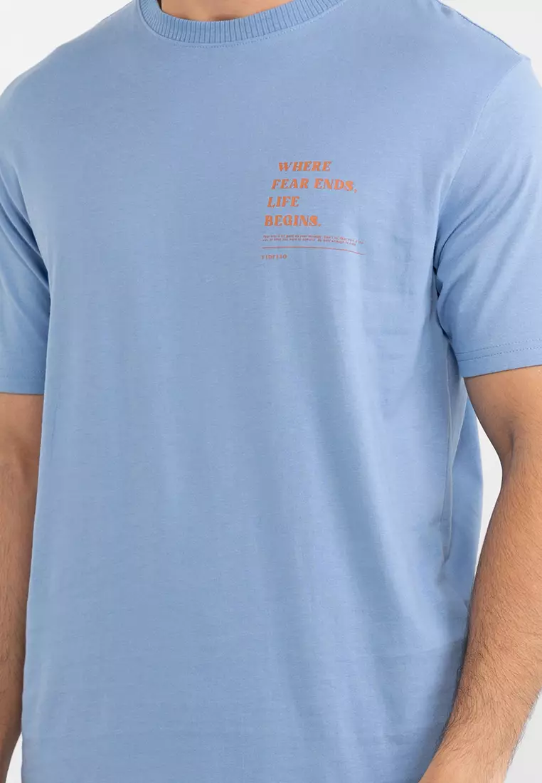 Where Fear Ends, Life Begins 印花T恤