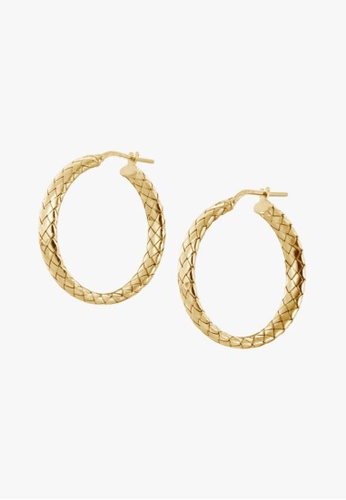 Forever K gold FOREVER K- Braided hoops-Middle (Gold) 0C8F2AC6A55F51GS_1