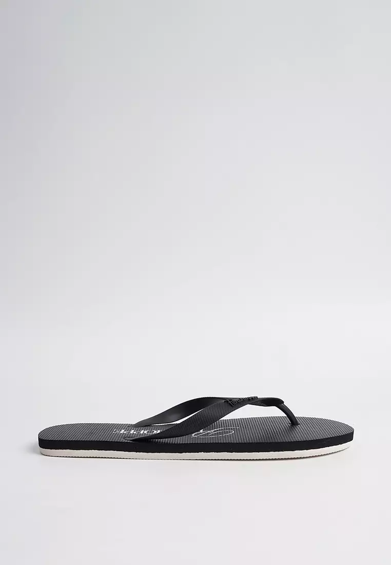 Discount on Penshoppe  shoes - SKU: Men's Two-Toned Sole Flip Flops with Branding