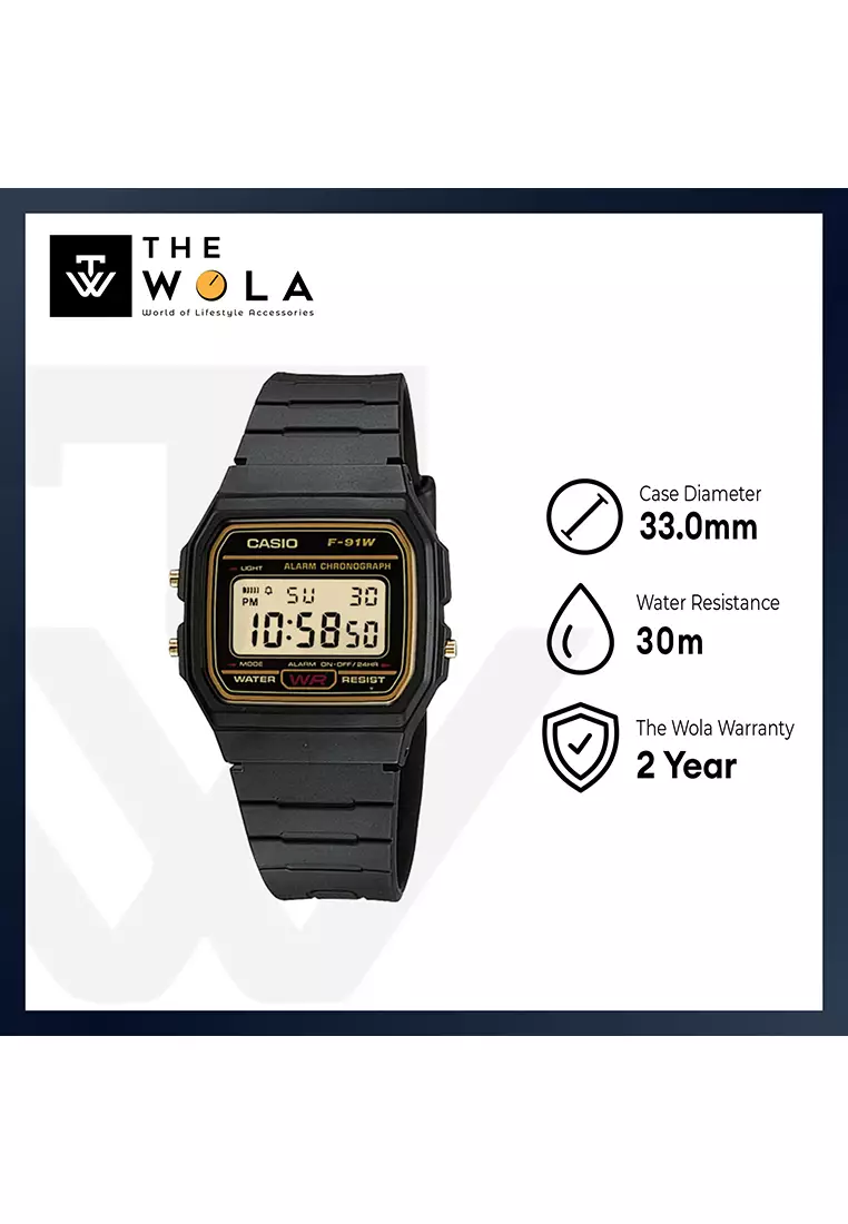 Men's Digital Watch F-91WG-9 Black Resin Band