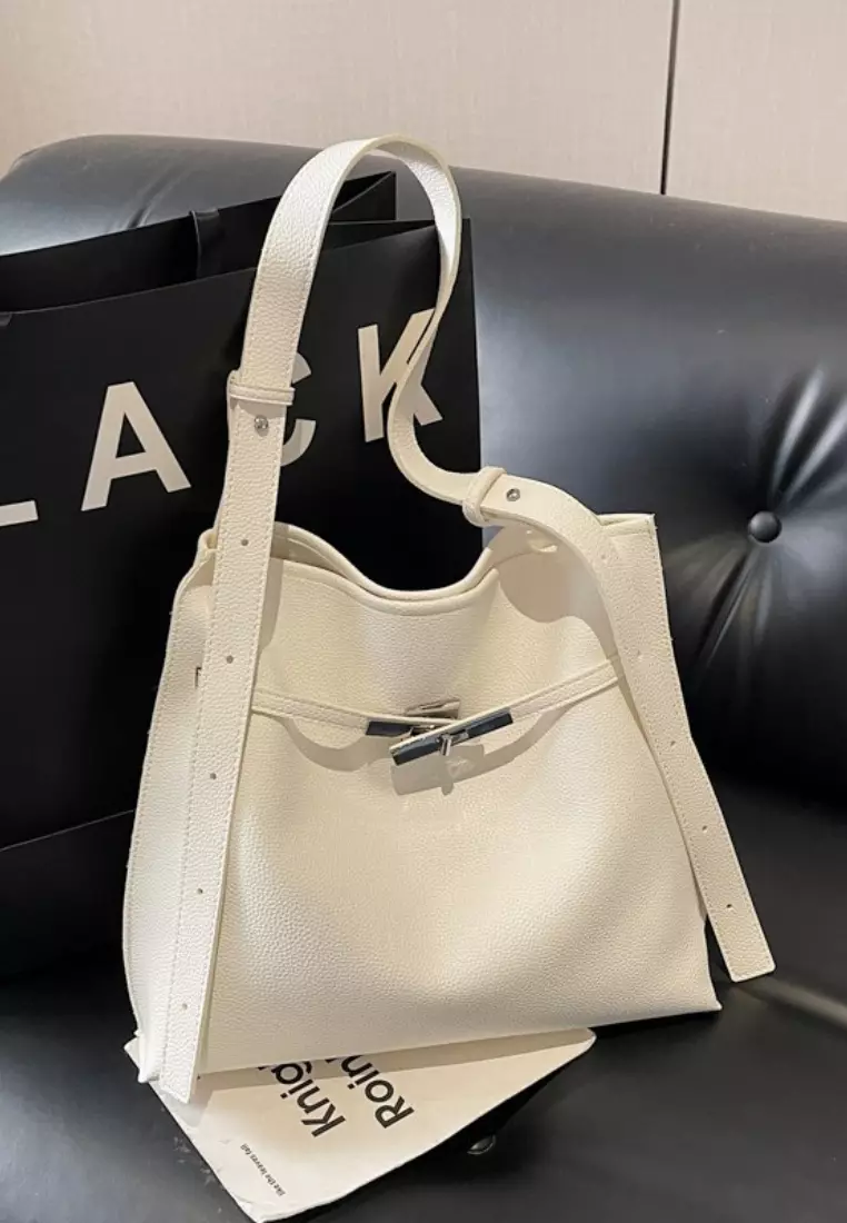 Large Capacity Commute Casual Buckle Design Crossbody Tote Bag CA26042824W