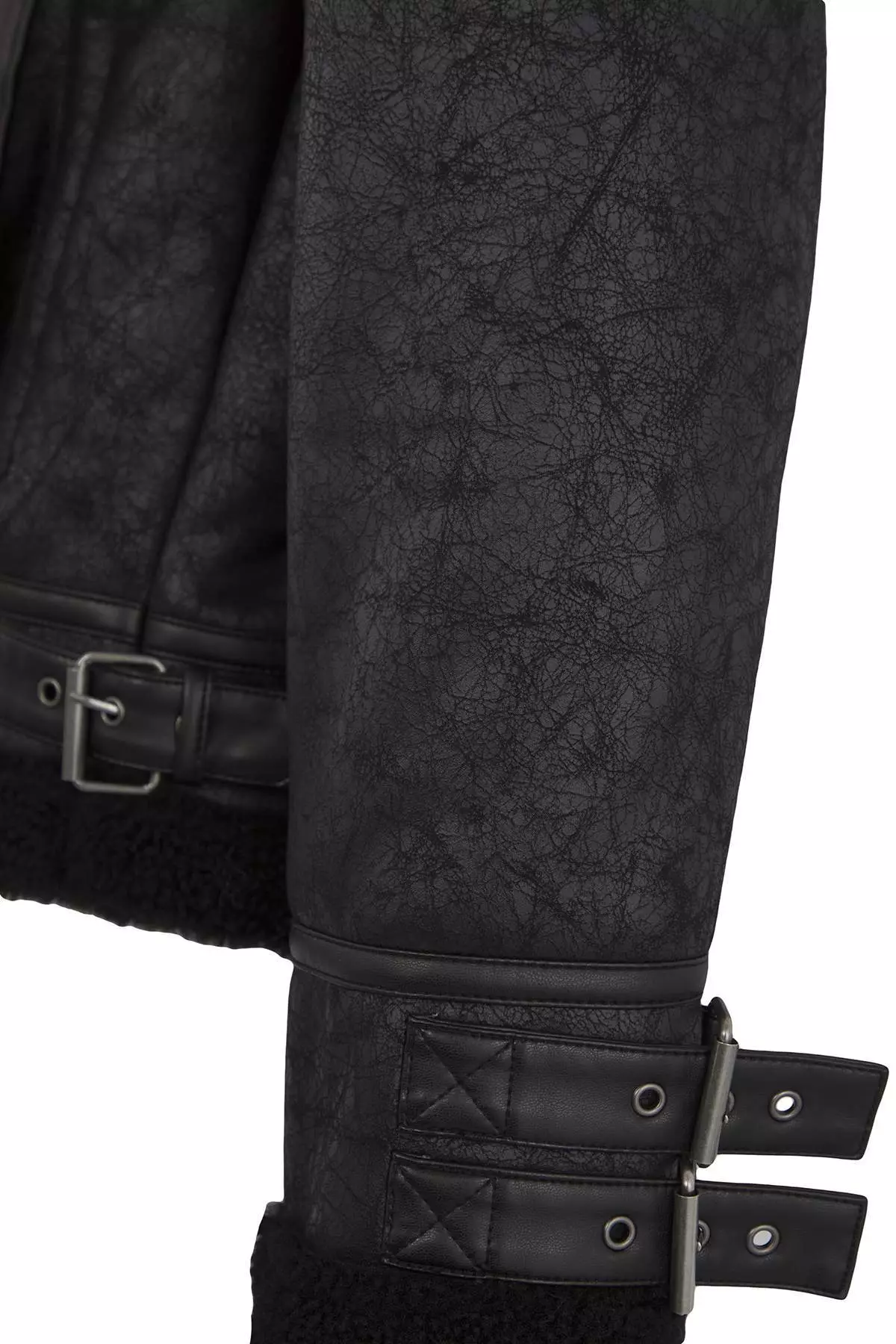 Men'S Black Regular Fit Winter Coat With Fur Lining Tmnaw25Mo00013
