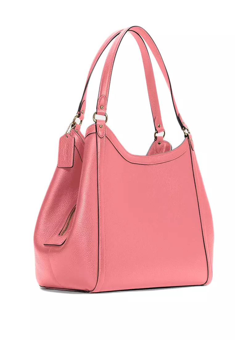 Pink coach hobo bag deals