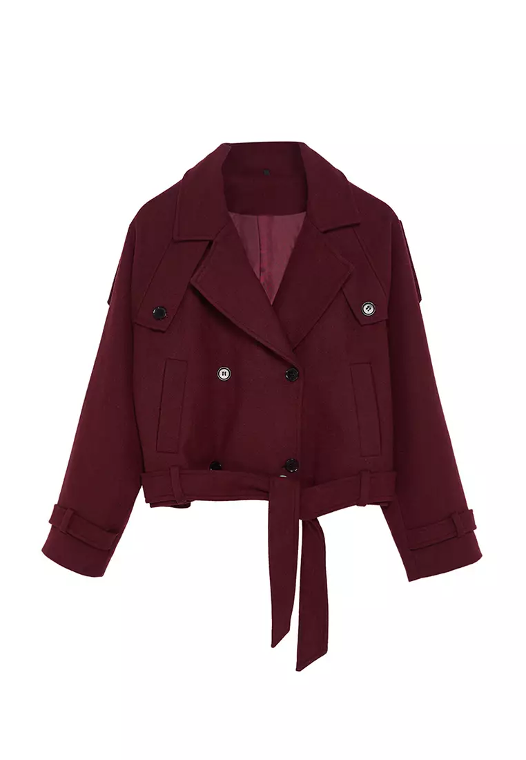 Oversized Crop Cashew Jacket Coat