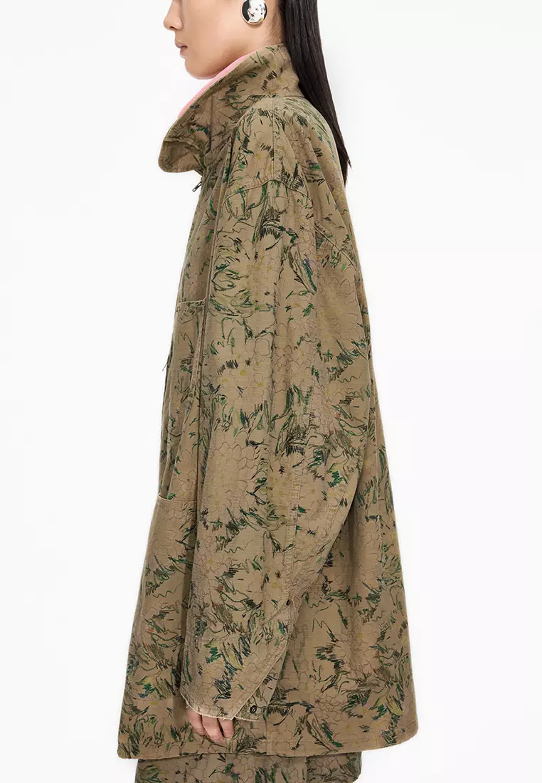 Cotton Pattern Element OVERSIZE Jacket