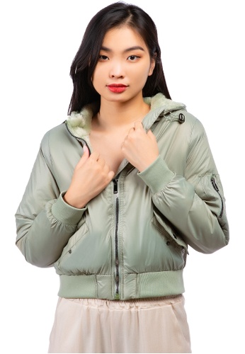 olive green jacket with hood