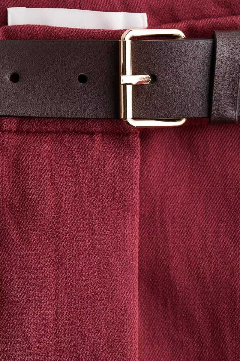 Wide belted trousers