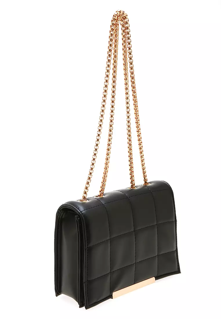 Vika Tas Selempang Premium Tali Panjang Design Elegant Woman Bag - Black