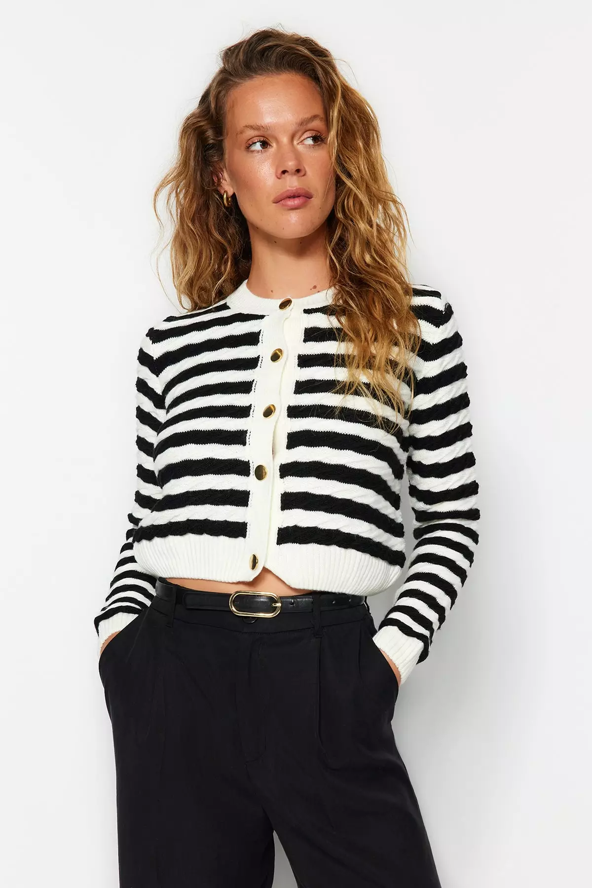 Buy Trendyol Striped Crop Cardigan 2025 Online ZALORA Philippines