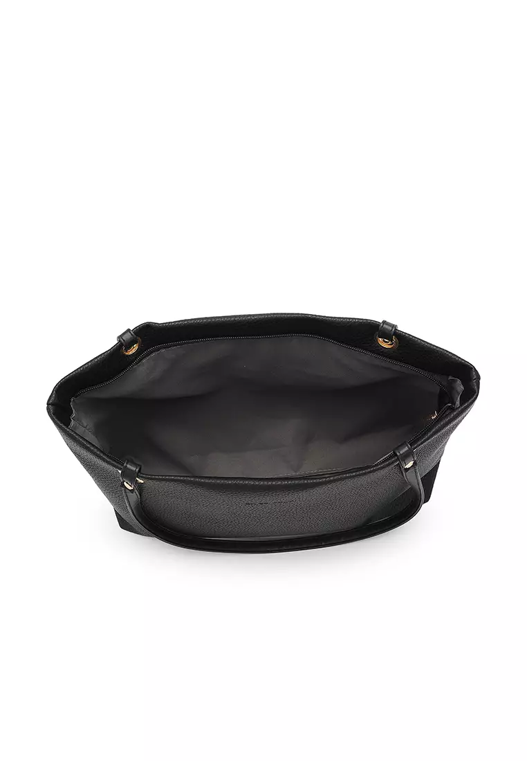 Women's 2-in-1 Tote Bag & Pouch - Black