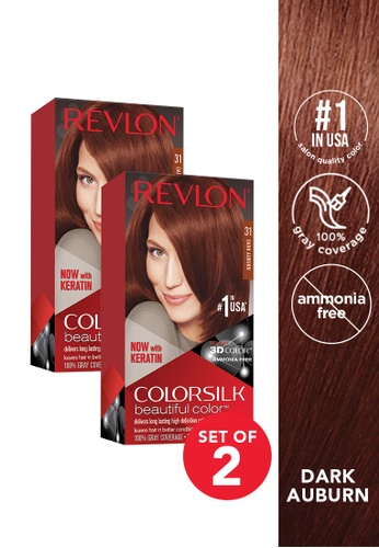 REVLON Colorsilk Beautiful Color Permanent Hair Color Duo (Dark Auburn) |  ZALORA Philippines