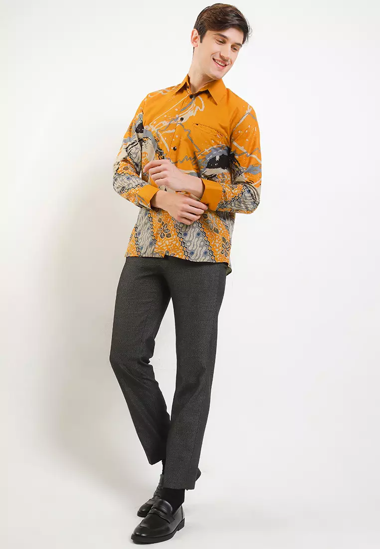 Tyaga Kemeja Batik Premium Pria Casual Modern Lengan Panjang
