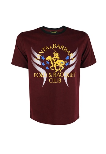 Santa Barbara Polo & Racquet Club red SBPRC Regular Graphic T-Shirt 15-2108-94 B2ADBAA7D3F6D8GS_1