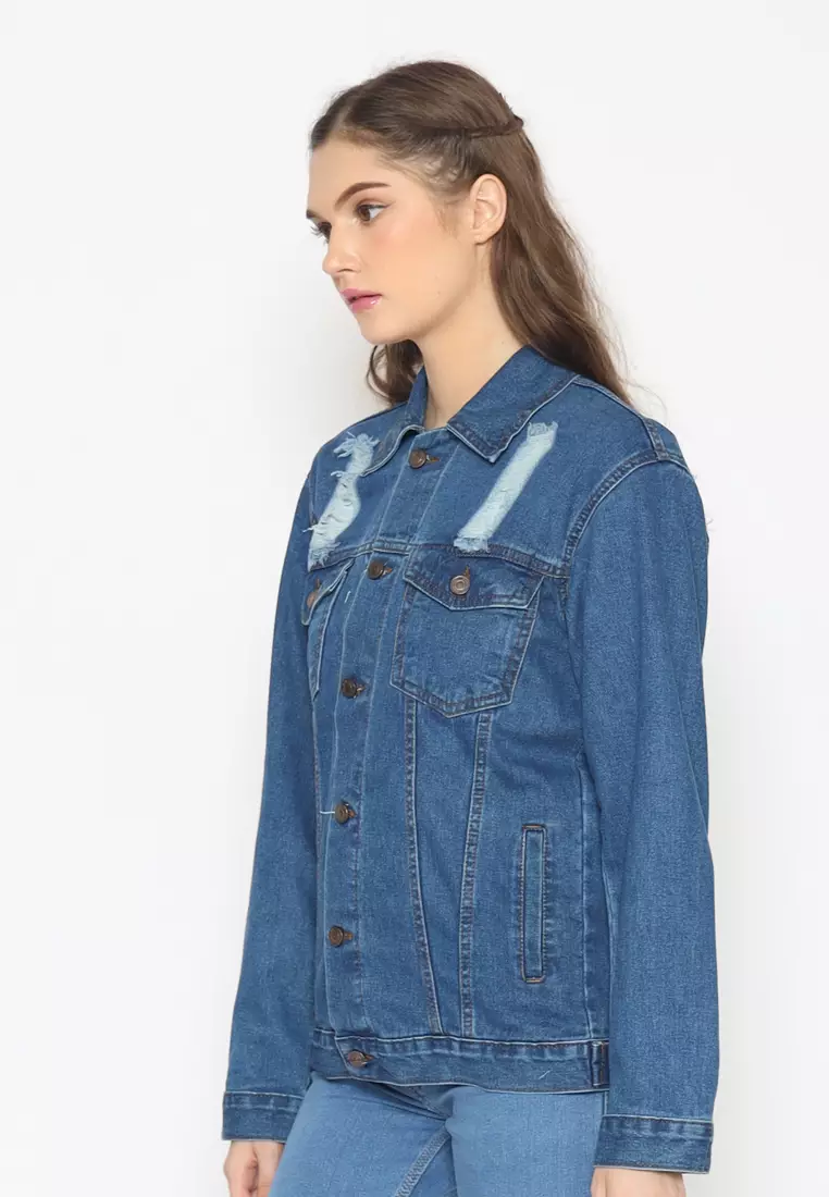 Jaket Denim Wanita Topaz Blue 292103N