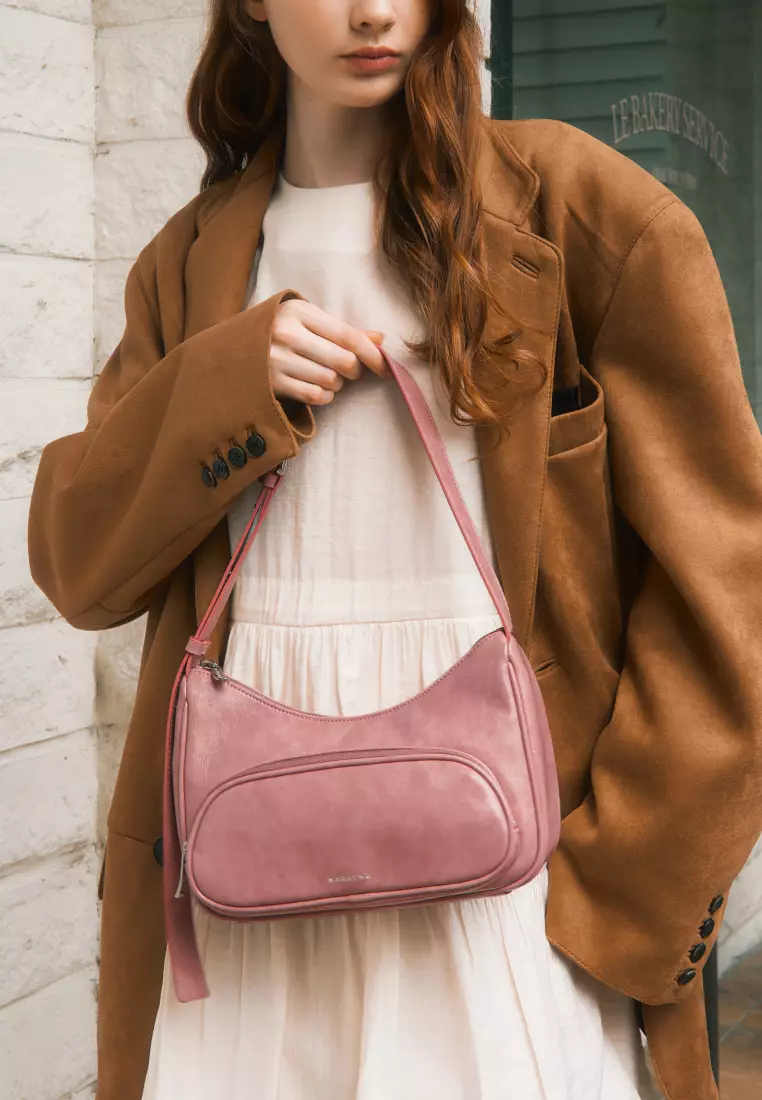 ELLEN Vegan Leather Crossbody Bag Pink