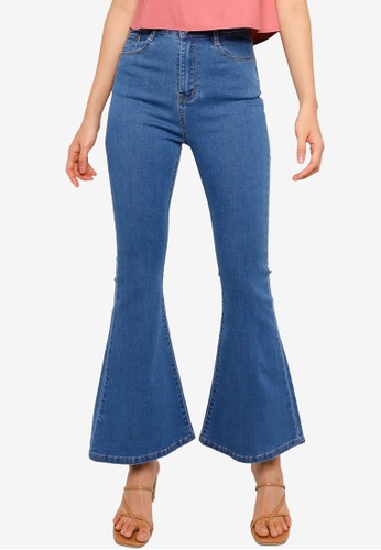 Zalora Basics Basic Bell Bottom Jeans 2021 Buy Zalora Basics Online Zalora Hong Kong